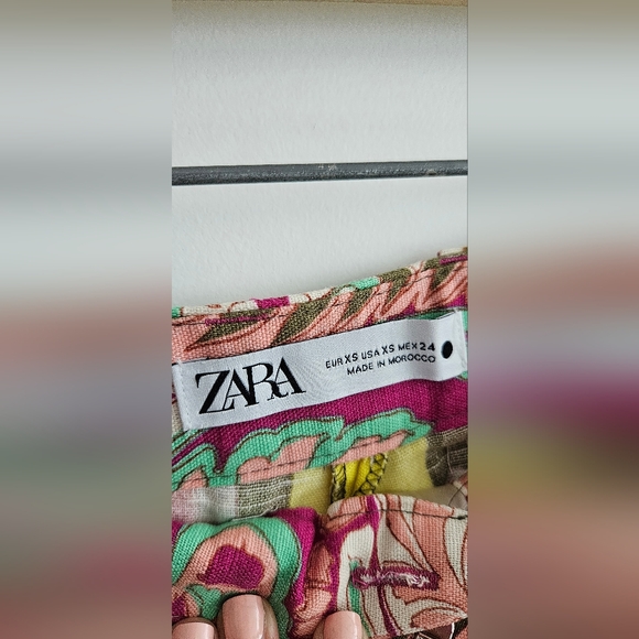 Zara Linen Paisley Pants (XS) - Picture 8 of 10